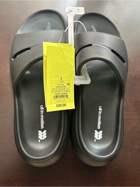 All in motion Black Slip-On Slide Sandals